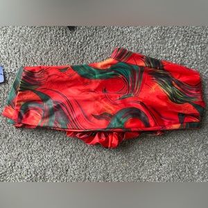 Tropical scrunched bottom pants